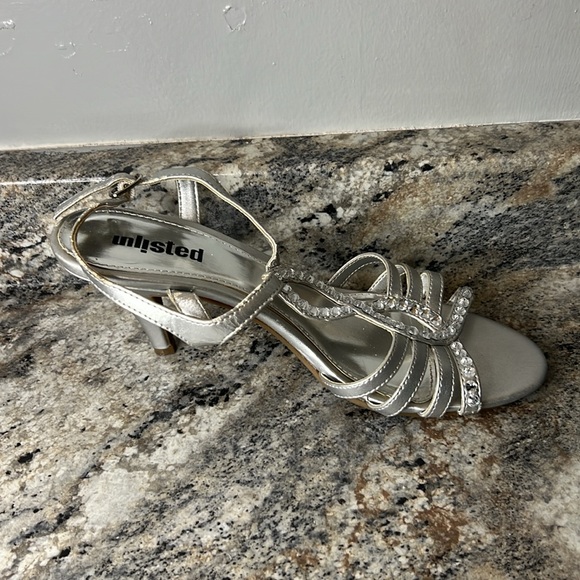 Unlisted open toe and open heel shoes for women with rhinestones. Sz 8 1/2 - Picture 8 of 11